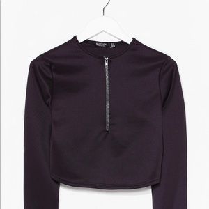 Cropped Zip Sport Top | Nasty Gal